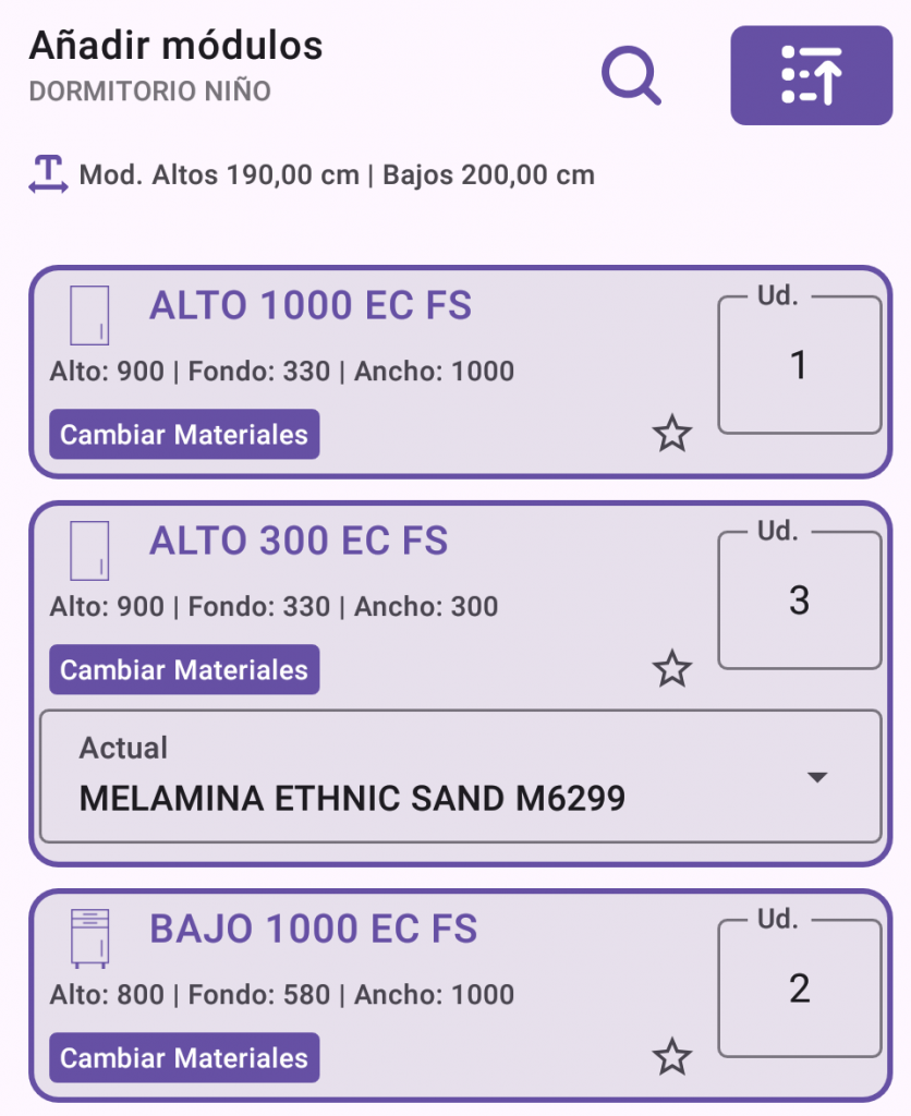 módulos de cocina importados a la medición de obra